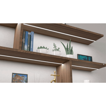 AP46M Rectangular Rail 8 ft Aluminum Channel 10 Pack LED Strip Light Cover End Caps - Tampa Home & Garden Store