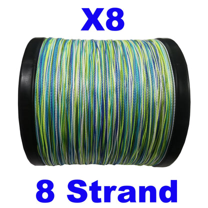 Ligne de pêche tressée Reaction Tackle X8 - Aqua Camo 8 brins