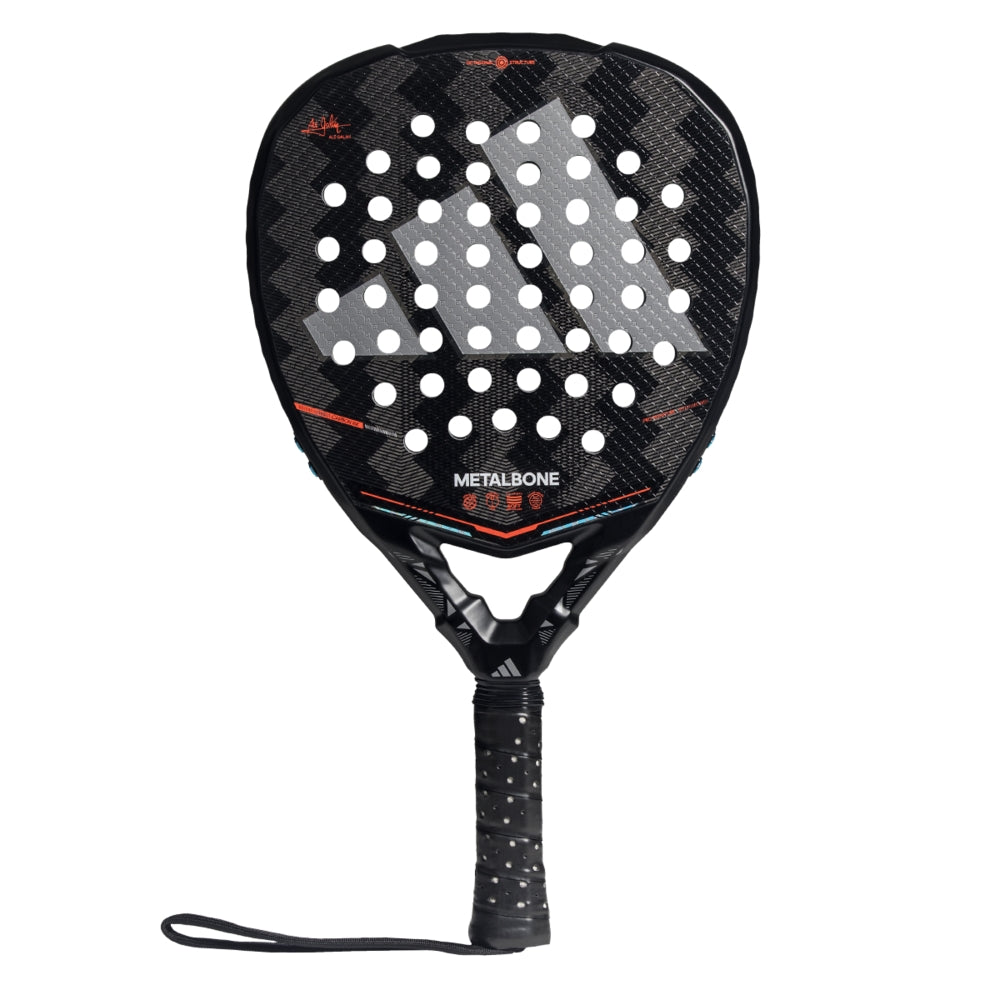 Adidas Padel Racket Metalbone 2026 black with orange accents, perforated face, overgrip handle on Tampa Home & Garden Store