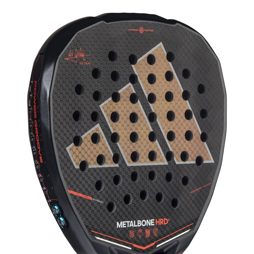 Adidas Padel Racket Metalbone HRD+ 2026, black face with bronze honeycomb panels on Tampa Home & Garden Store