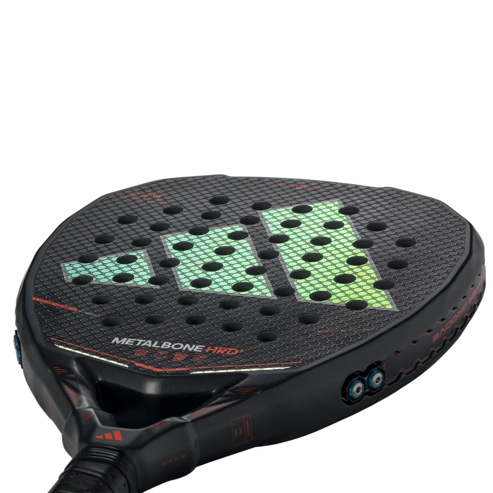 Adidas Metalbone HRD+ 2026 padel racket, black with green logo, red accents on Tampa Home & Garden Store