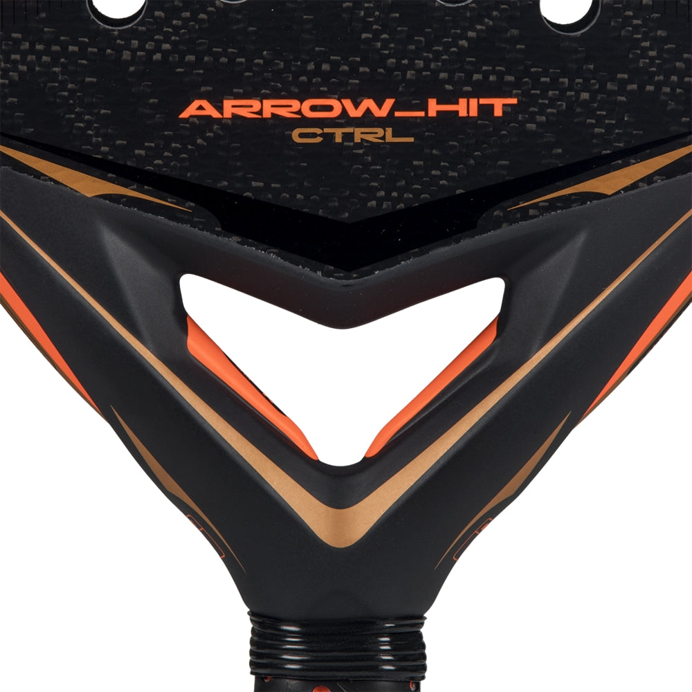 Adidas Arrow Hit Ctrl Padel Racket black with orange accents and bold arrow-shaped throat on Tampa Home & Garden Store