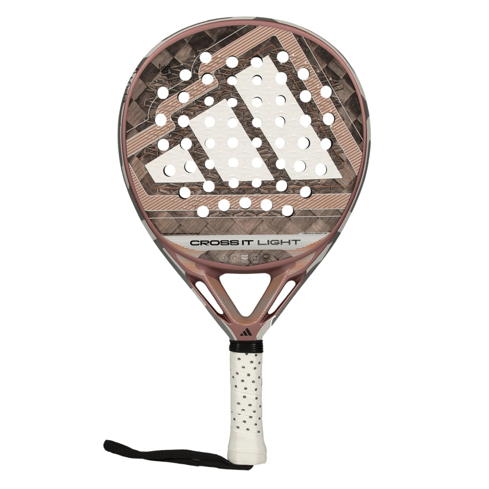 Adidas Padel Racket Cross It Light 2026 rose-pink frame with geometric face and white grip on Tampa Home & Garden Store