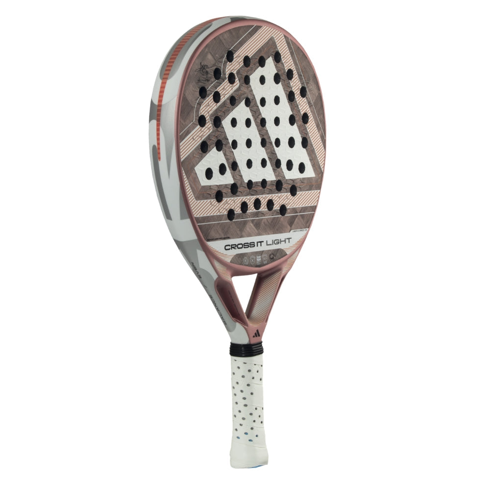 Padel racket Adidas Cross It Light 2026 in rose pink with white grip and perforated face on Tampa Home & Garden Store