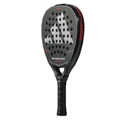 Adidas Metalbone Carbon padel racket 2026, black/red frame with perforated face and wrapped grip on Tampa Home & Garden Store