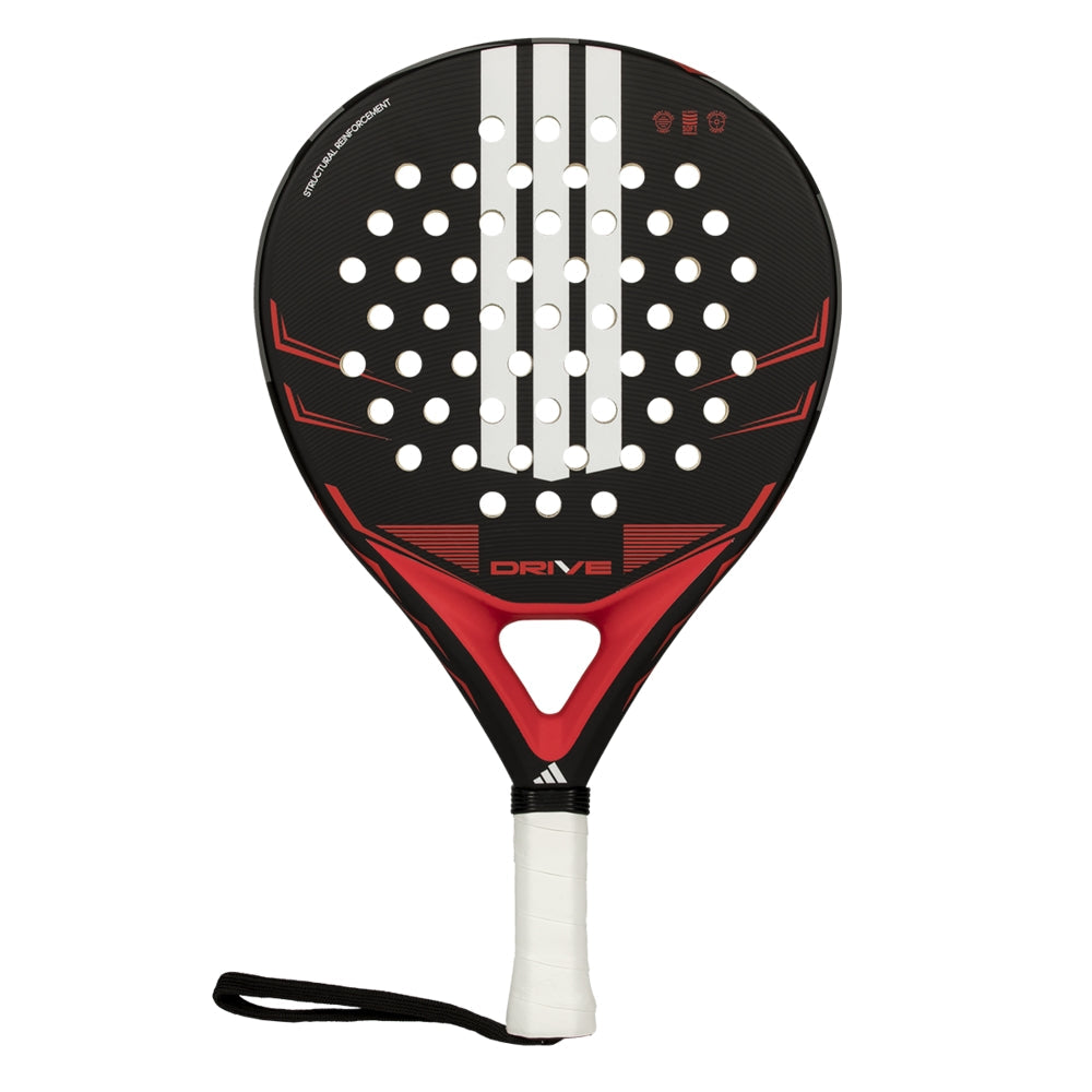 Adidas Padel Racket Drive Black 2026 with white grip on Tampa Home & Garden Store