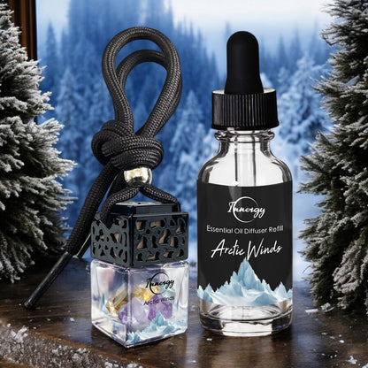 Arctic Winds Crystal-Enhanced Oil Diffuser, Car Air Freshener, 8ml