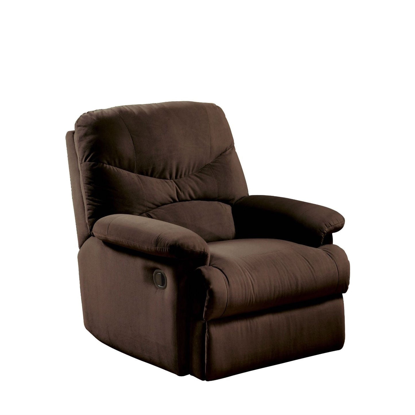 Cómodo sillón reclinable tapizado en microfibra color chocolate