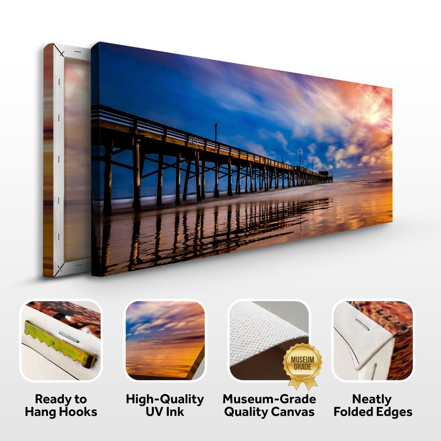 Beach Pier & Ocean Horizon Canvas Wall Art by Tailored Canvases, crafting canvas on Tampa Home & Garden Store