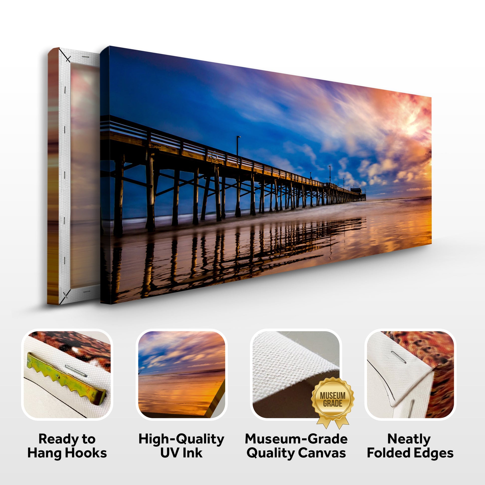 Beach Pier & Ocean Horizon Canvas Wall Art by Tailored Canvases, crafting canvas on Tampa Home & Garden Store