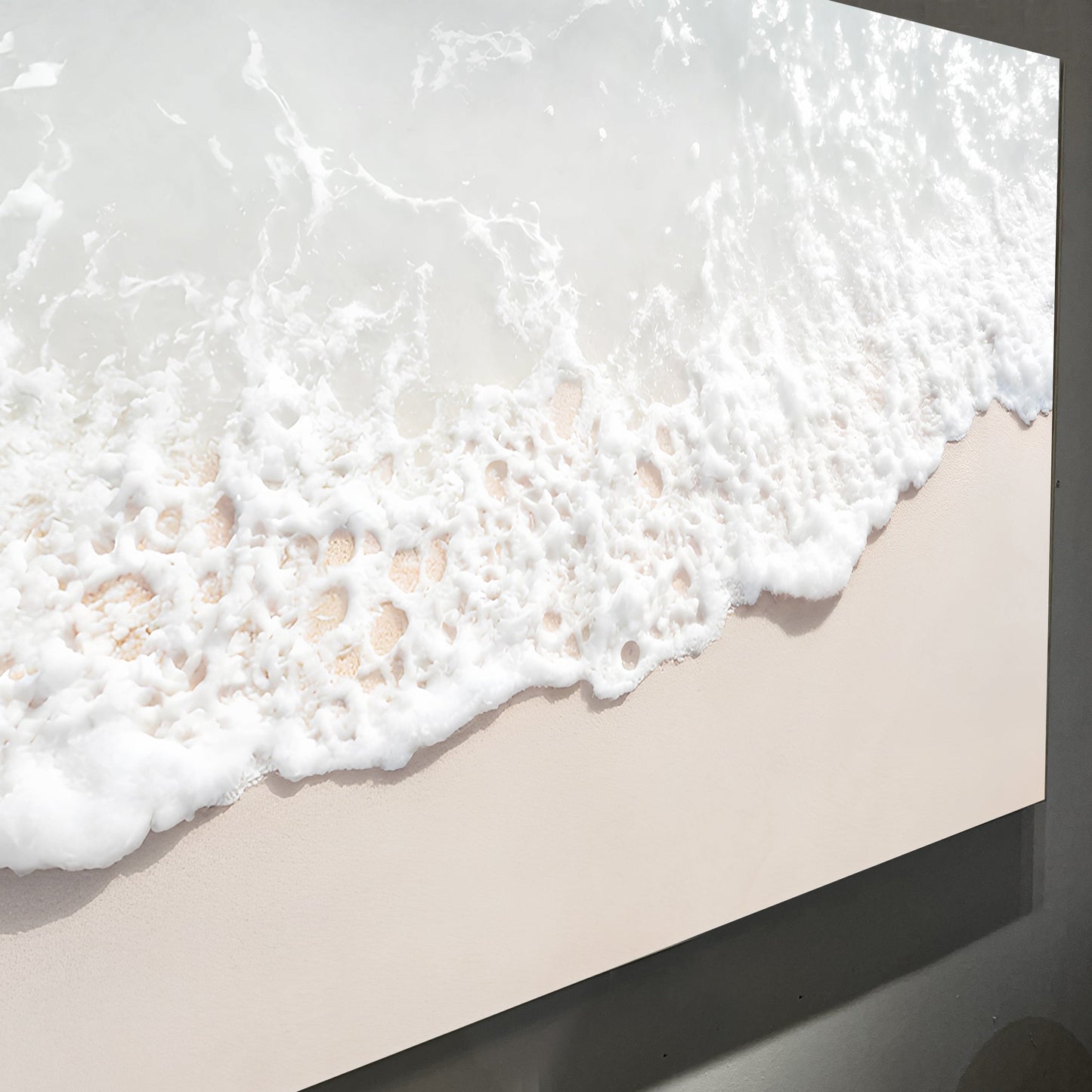 Sandy Waves Wall Art canvas by Tailored Canvases, a crafting canvas with foamy white waves on Tampa Home & Garden Store
