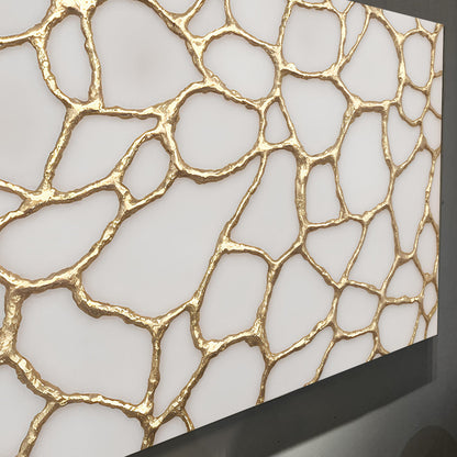 Golden Neurons Wall Art canvas with gold metallic network pattern on Tampa Home & Garden Store