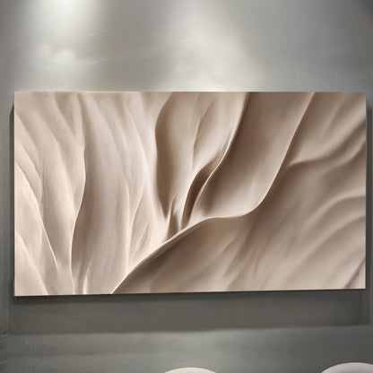 Soft Waves of Elegance Canvas wall art with beige draped fabric texture on Tampa Home & Garden Store