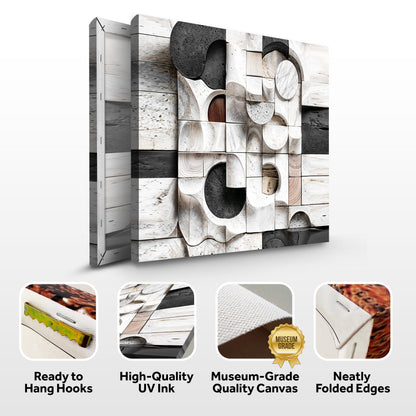 Abstract black and white wall sculpture canvas Tailored Canvases Crafting Canvas on Tampa Home & Garden Store
