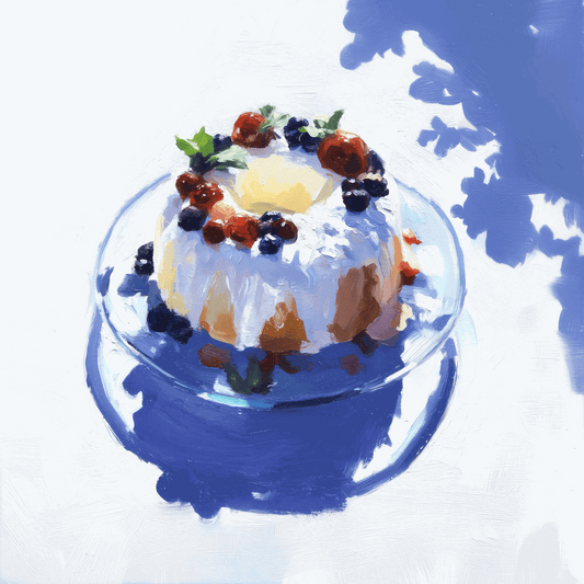 Bundt Cake Study Art Print – Dessert Illustration for Kitchen & Dining Wall Décor, Archival Quality, Ready to Hang - Tampa Home & Garden Store