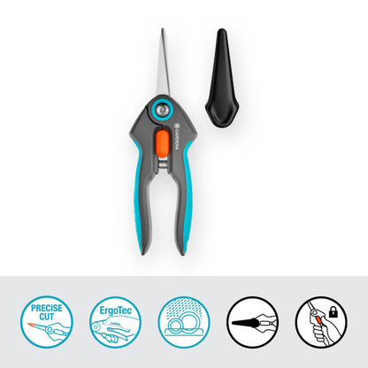 FreshCut Scissors hand tool with gray/blue ergonomic handle and steel blades Gardena on Tampa Home & Garden Store