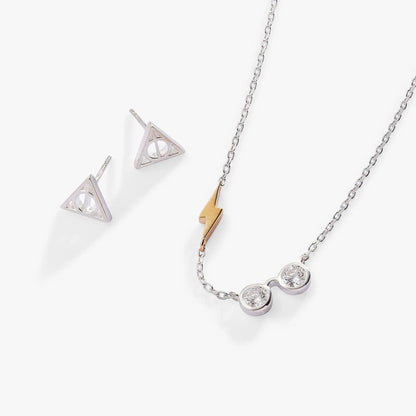 Harry Potter Glasses and Deathly Hallows Necklace