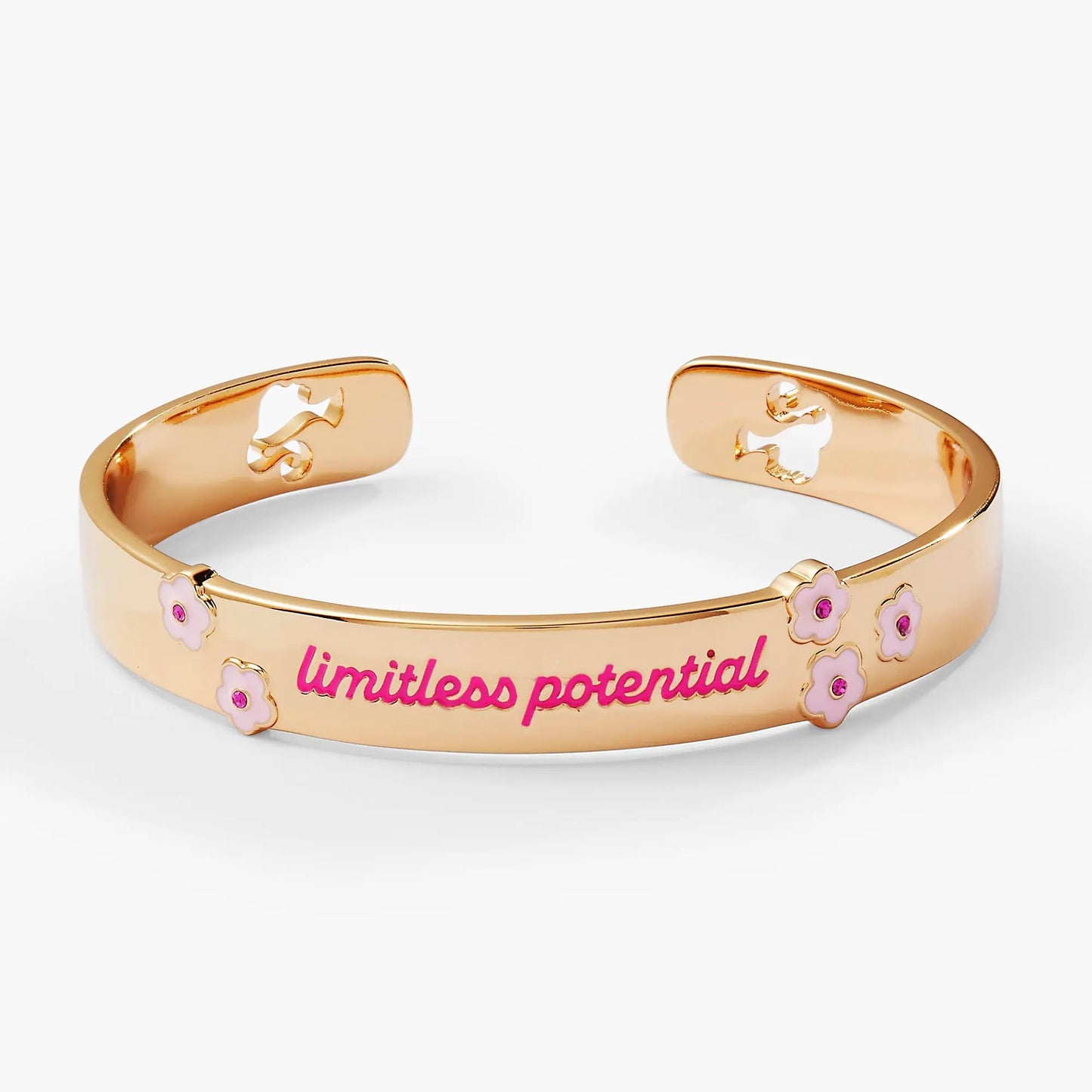 Barbie Cuff Bracelet With Silhouette Flowers