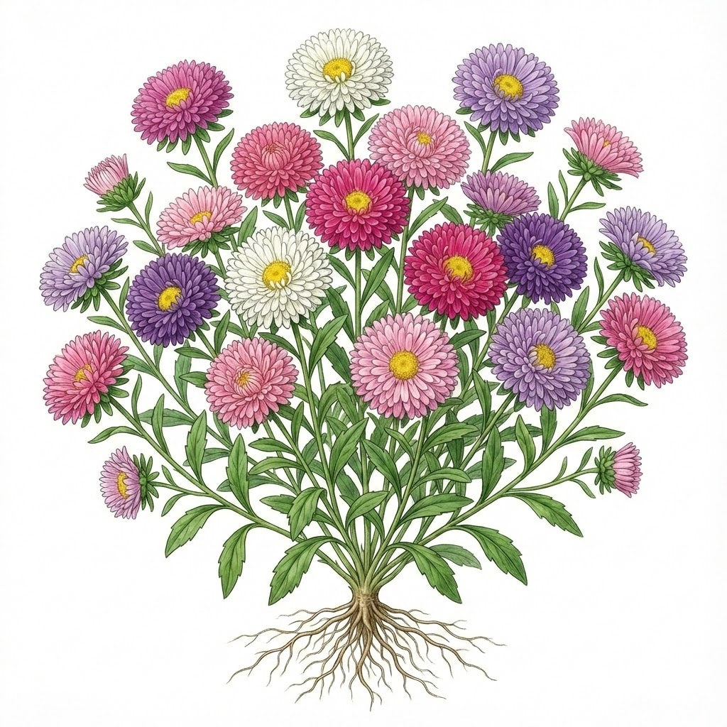 ASTER Seeds, Powder Puff Mix - Tampa Home & Garden Store