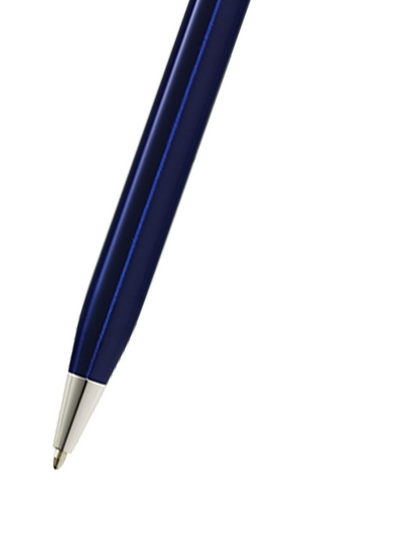 A.T. Cross Century II blue lacquer ballpoint pen, blue barrel with silver tip on Tampa Home & Garden Store