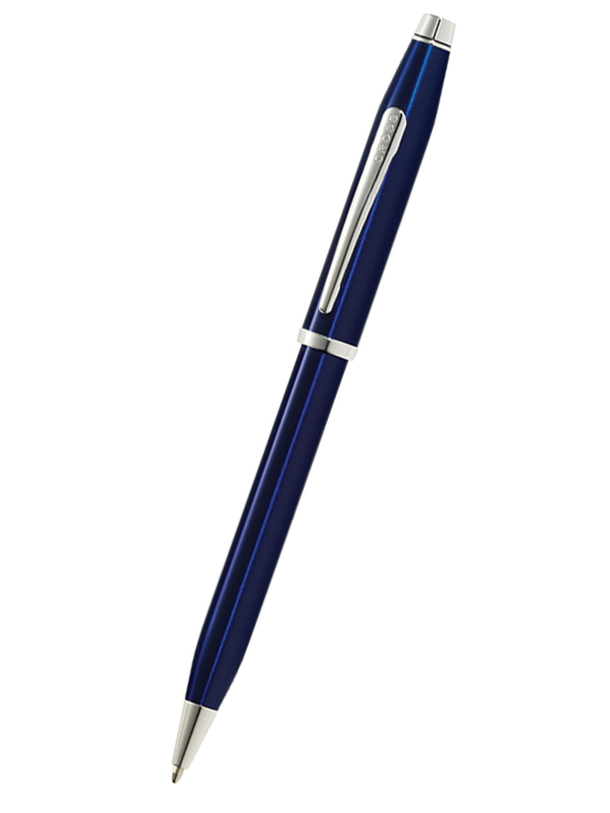 Cross Century II blue lacquer ballpoint pen with silver clip and tip on Tampa Home & Garden Store