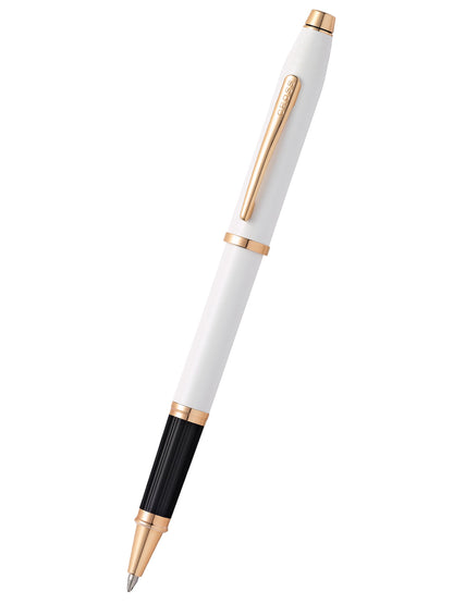 Cross Century II pearlescent white lacquer rollerball pen with gold-tone clip and rings on Tampa Home & Garden Store