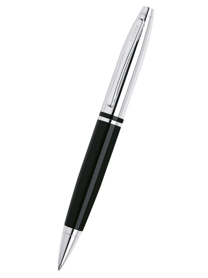 Calais Chrome & Black Lacquer Ballpoint Pen by Cross with chrome cap on Tampa Home & Garden Store