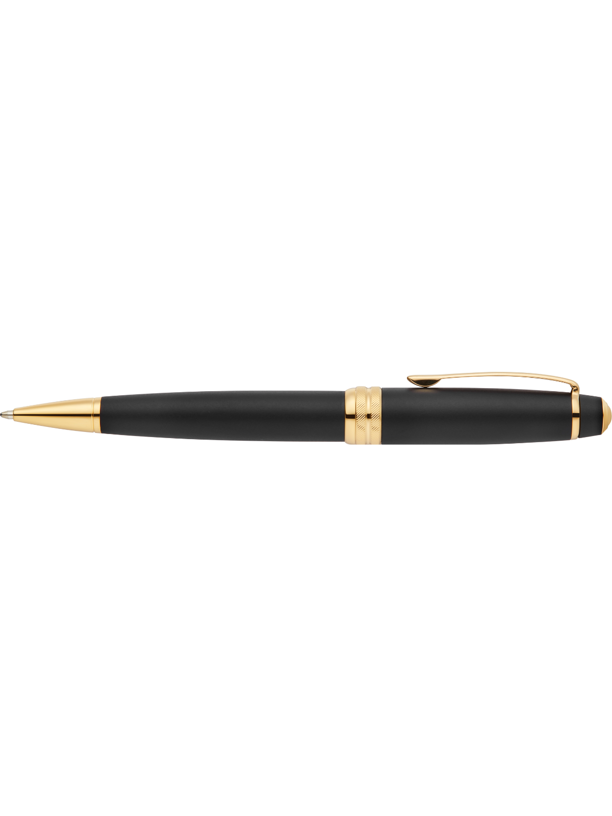 Bailey matte black lacquer ballpoint pen with 23KT gold PVD accents by A.T. Cross on Tampa Home & Garden Store
