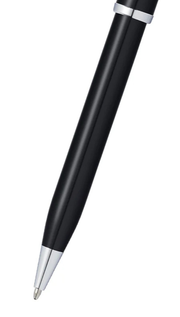 Century II black lacquer ballpoint pen with silver accents on Tampa Home & Garden Store