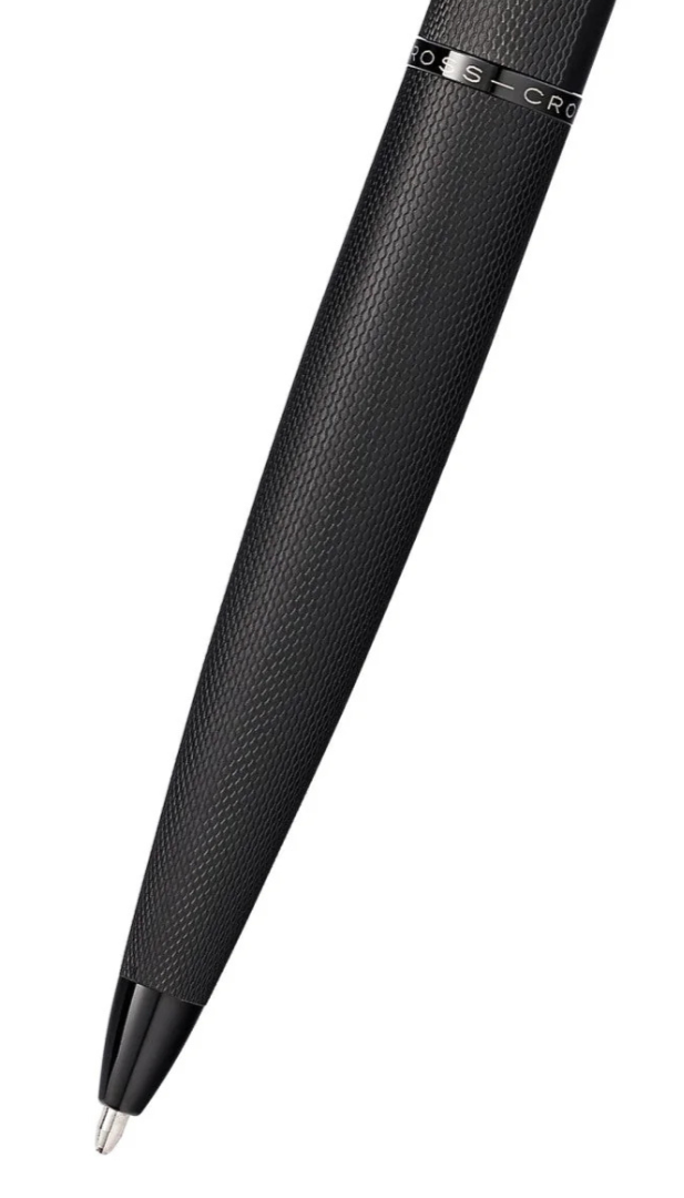 ATX Brushed Black Ballpoint Pen by A.T. Cross with textured barrel and brand ring on Tampa Home & Garden Store