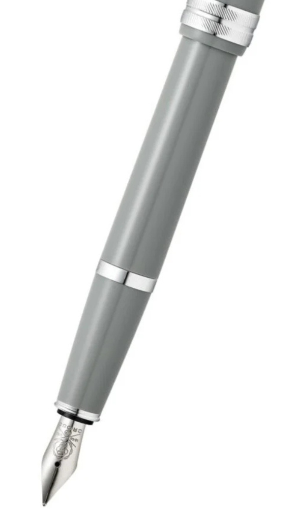 Bailey Light polished gray resin fountain pen with extra-fine nib by A.T. Cross on Tampa Home & Garden Store