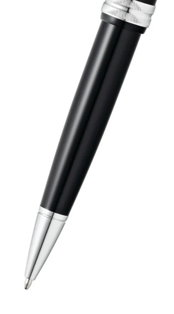 Bailey Light glossy black resin ballpoint pen with silver accents by A.T. Cross on Tampa Home & Garden Store