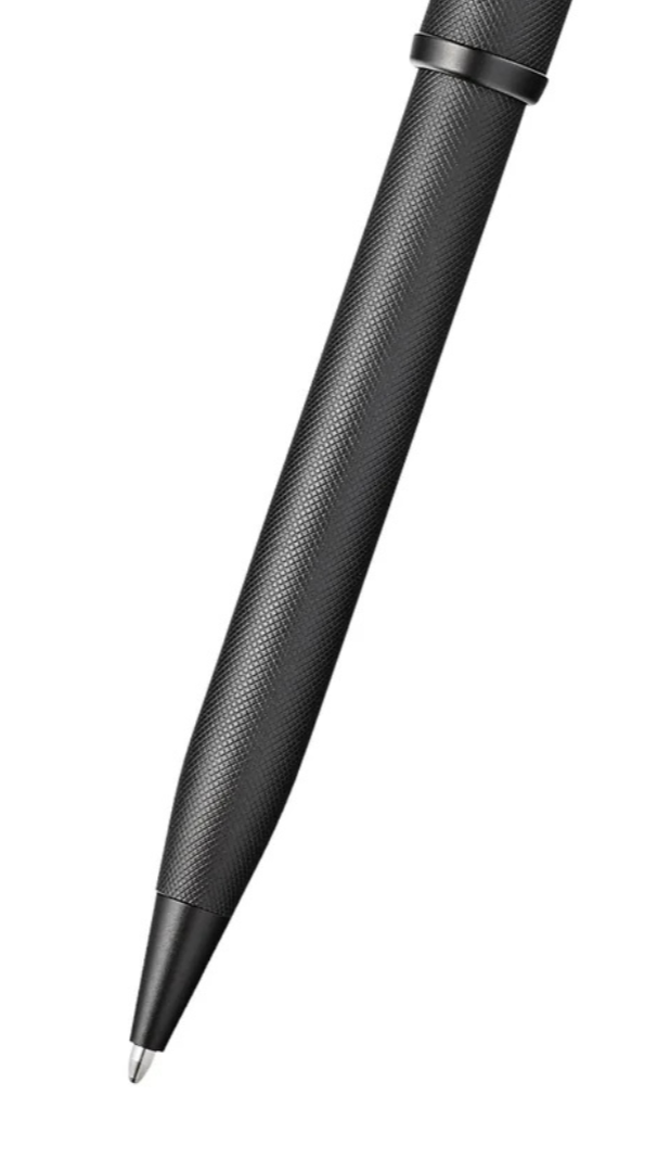 Century II black PVD micro-knurl ballpoint pen by A.T. Cross with textured barrel on Tampa Home & Garden Store