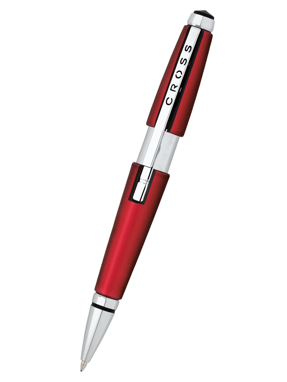 Edge™ Red Gel Rollerball Pen by A.T. Cross with red lacquer barrel and chrome accents on Tampa Home & Garden Store