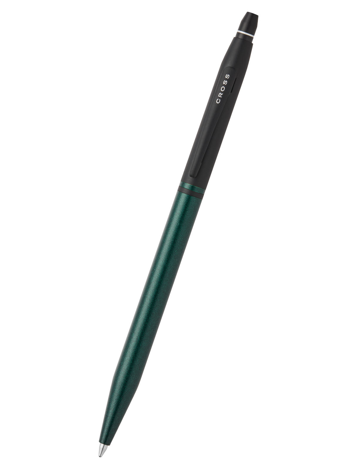 Click Tuxedo Satin Metallic Green Ballpoint Pen with black cap and CROSS branding on Tampa Home & Garden Store