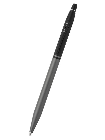 Click tuxedo satin metallic gray ballpoint pen by Cross with a black cap on Tampa Home & Garden Store