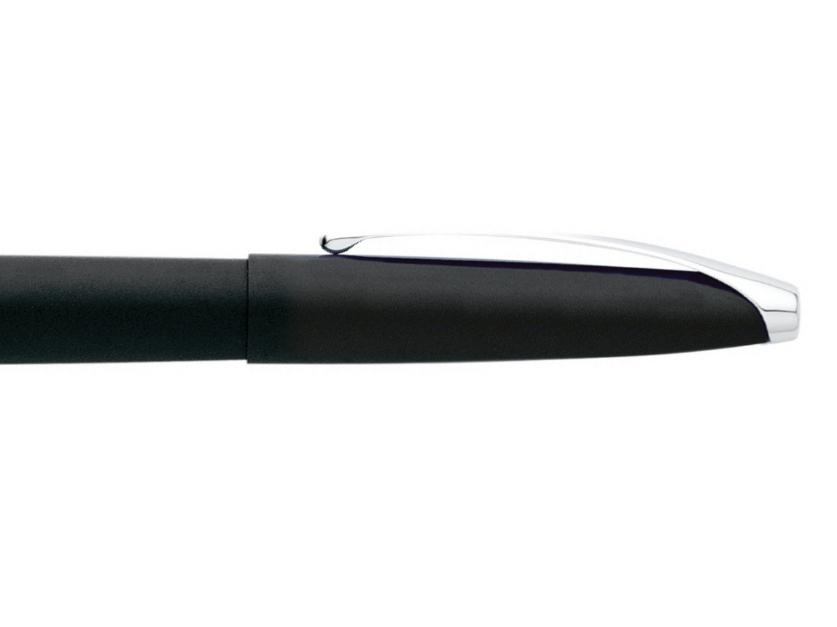 ATX Basalt Black stainless steel fountain pen with chrome clip and matte body, fine nib on Tampa Home & Garden Store