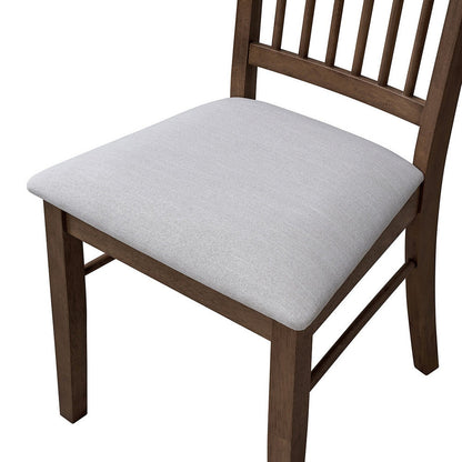 ACTU FURNITURE wooden dining chair with gray upholstered seat on Tampa Home & Garden Store