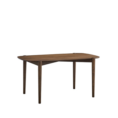 ACTU FURNITURE 58in Mid-Century Modern Dining Table Set warm walnut wood oval top on Tampa Home & Garden Store