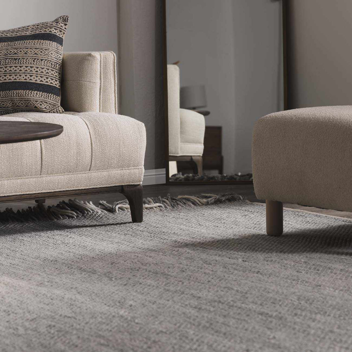 Stenhousemuir Luxe Handmade Rug warm beige textured weave Boutique Rugs on Tampa Home & Garden Store
