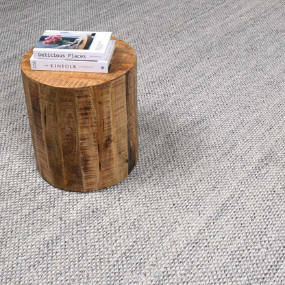Stenhousemuir Luxe Handmade Rug gray textured weave on light floor on Tampa Home & Garden Store