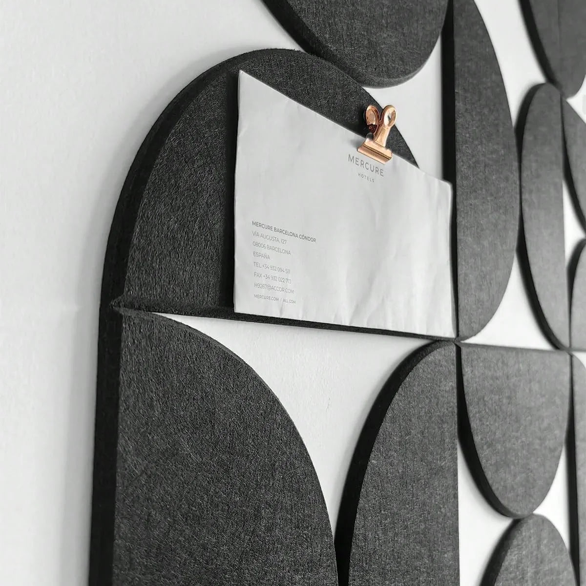 Perfecsy 12pcs felt wall panel kit semicircular black tiles with self-adhesive board on Tampa Home & Garden Store