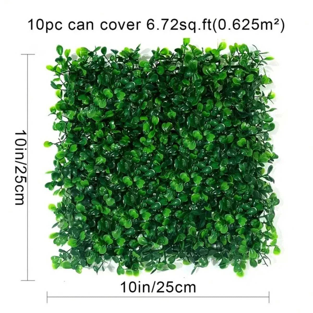 Artificial boxwood grass wall panels 10pcs green greenery backdrop for decor Perfecsy on Tampa Home & Garden Store