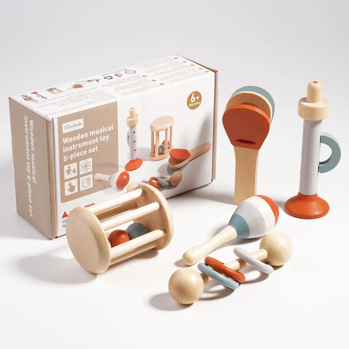 Montessori Wooden Toddler Musical Instrument Set Xylophone Educational Toy Kit