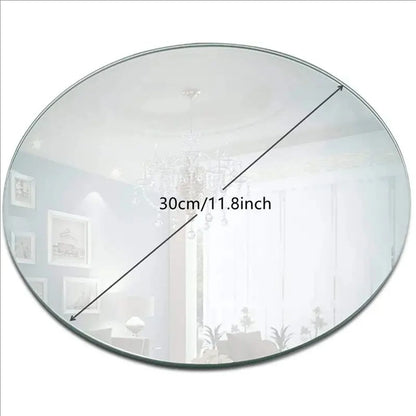Perfecsy 10pcs acrylic round mirror plates, 20cm/30cm, clear dining table decor for weddings on Tampa Home & Garden Store