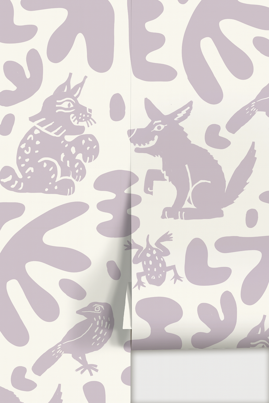 Abstract Animales Wallpaper, lavender - Tampa Home & Garden Store