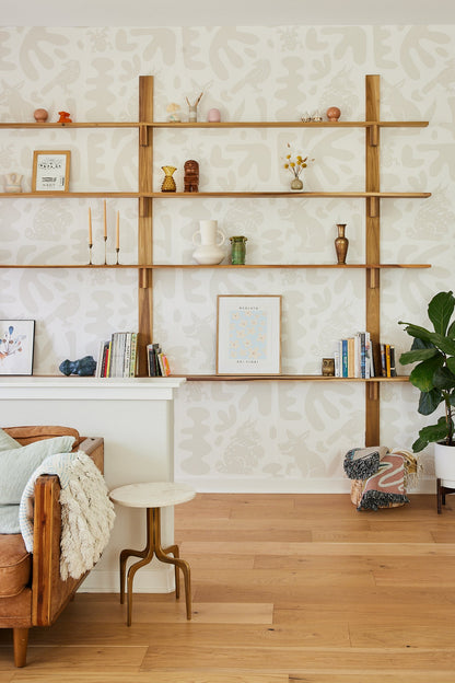 Abstract Animales Wallpaper, white & neutral - Tampa Home & Garden Store