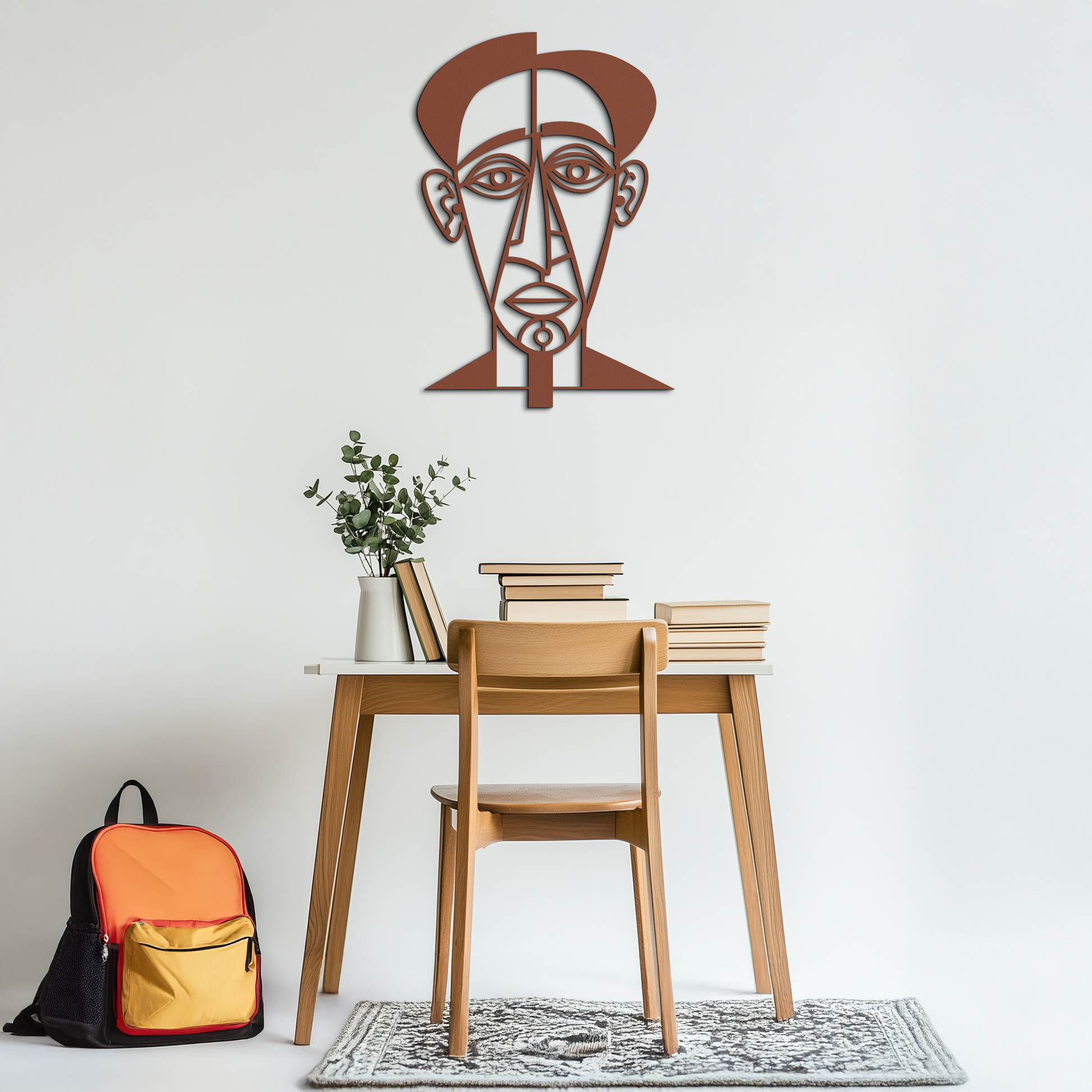 Abstract Face Line Art Metal Wall Decor – Modern Black Minimalist Sculpture- KAF509 - Tampa Home & Garden Store