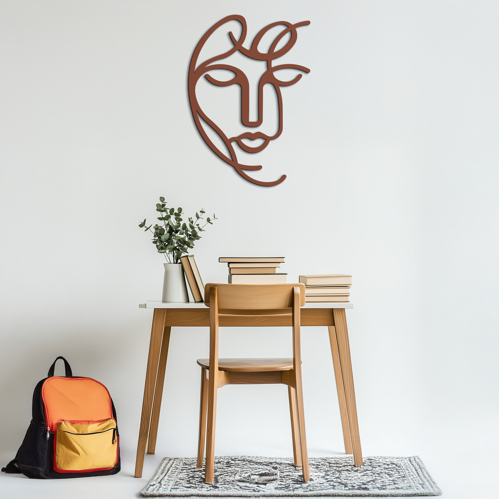 Abstract Female Line Art Metal Wall Decor – Elegant Woman Silhouette with Microphone- KAF376 - Tampa Home & Garden Store