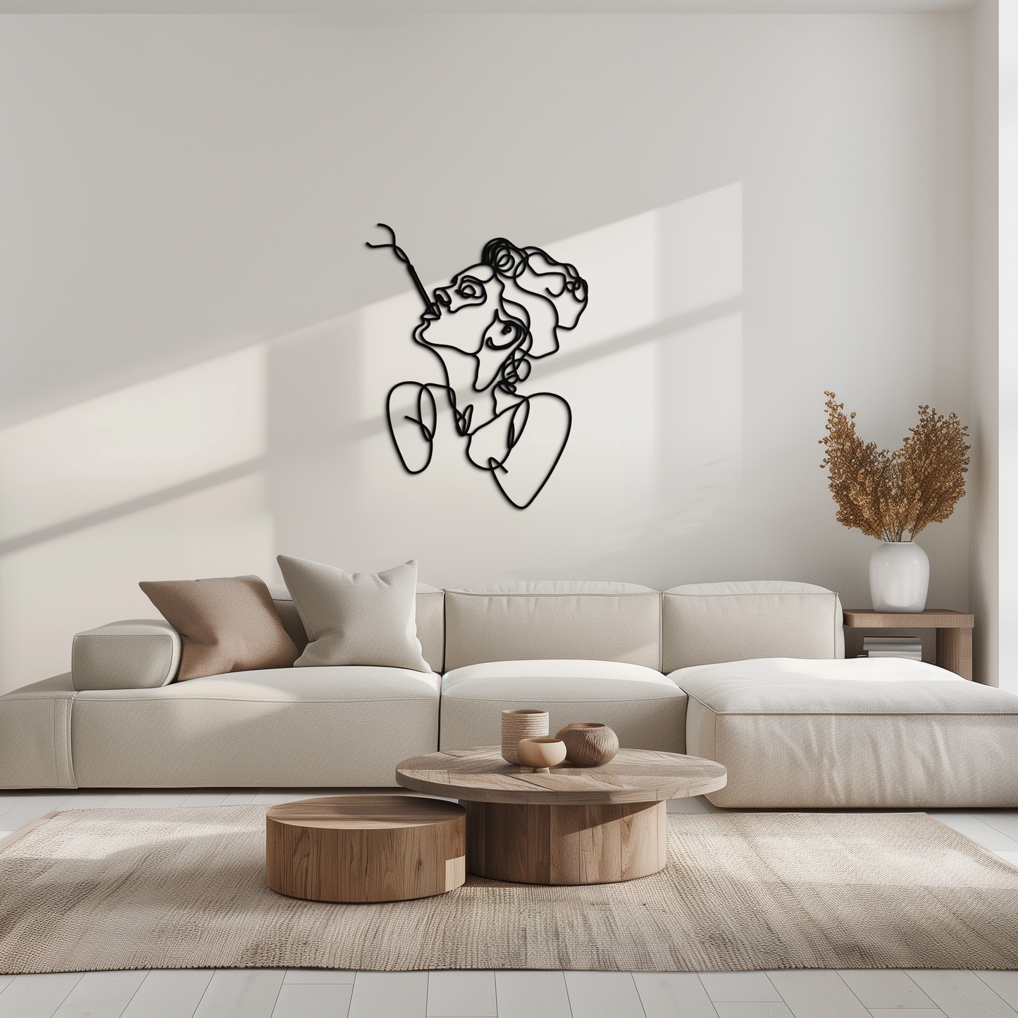 Abstract Feminine Line Art Metal Wall Decor - Minimalist Modern Design - KAF072 - Tampa Home & Garden Store
